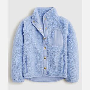 J.Crew Crewcuts Blue Sherpa Long Sleeve Pockets Jacket